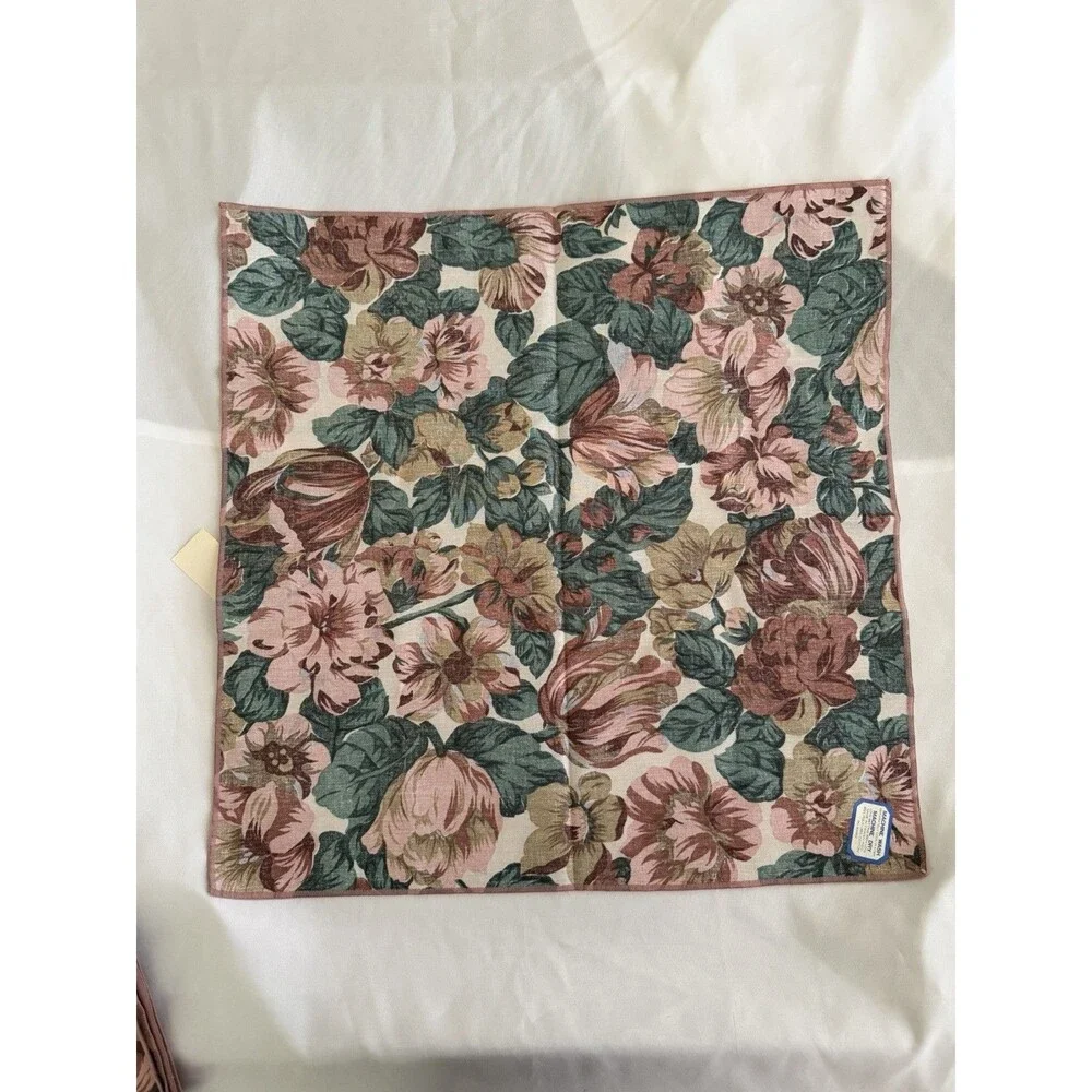 Mervyn's NWT Floral Grandmacore Napkins Pink Cotton/Poly 2pk Cottagecore